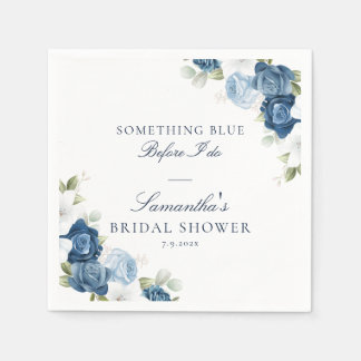 Floral Dusty Blue voordat ik doe Vrijgezellenfeest Servet