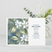 Floral Dusty Blue Vrijgezellenfeest bruiloft groen Kaart (Staand voorkant)