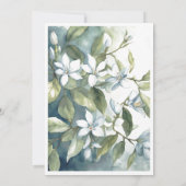 Floral Dusty Blue Vrijgezellenfeest bruiloft groen Kaart (Achterkant)