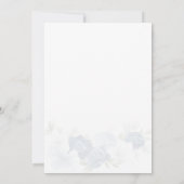 Floral Dusty Blue Waterverf Rehearsal Dinner Kaart (Achterkant)