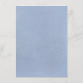 Floral Dusty Blue Wedding Informatie Gast Informatiekaartje (Achterkant)