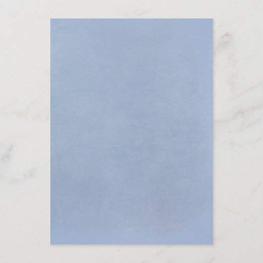 Floral Dusty Blue Wedding Informatie Gast Informatiekaartje (Achterkant)