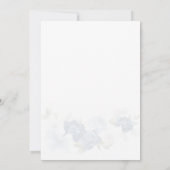 Floral Dusty Blue Wedding Rehearsal Dinner Kaart (Achterkant)