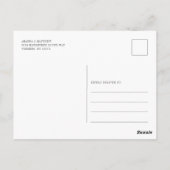 Floral Dusty Blue Wedding Save the Date Briefkaart (Achterkant)