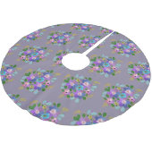 Floral Dusty Paarse Spring Flowers  tuin Kerstboom Rok (Gekanteld)