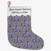 Floral Dusty Paarse Spring Flowers  tuin Kleine Kerstsok (Voorkant)