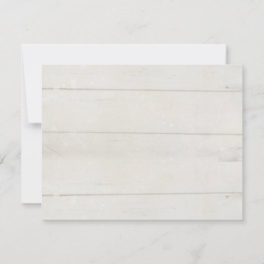 Floral Dusty Pink Country Chic Wood Blue Details Kaart (Achterkant)