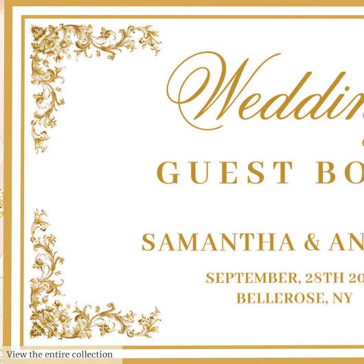 Floral Dusty Pink Ivory Gold Wedding Guest Book Gastenboek