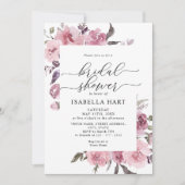 Floral Dusty Roos Blush Pink Flowers Vrijgezellenf Kaart (Voorkant)