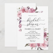 Floral Dusty Roos Blush Pink Flowers Vrijgezellenf Kaart (Voorkant / Achterkant)