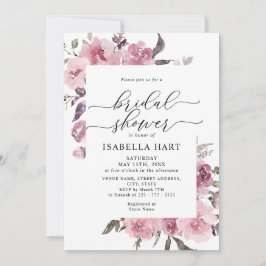 Floral Dusty Roos Blush Pink Flowers Vrijgezellenf Kaart