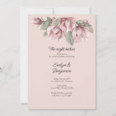 Floral Dusty Roos Blush Repetitie Diner Kaart (Voorkant)