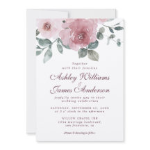 Floral Dusty Roos Burgundy Wedding