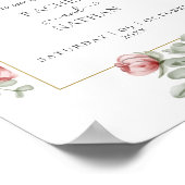 Floral Dusty Roos Gold Wedding Welkom Poster (Hoek)