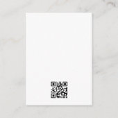 Floral Dusty Roos Mauve Navy Blue QR-code Informatiekaartje (Achterkant)