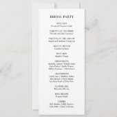 Floral Dusty Roos Mauve Navy Blue Trouwceremonie Kaart (Achterkant)