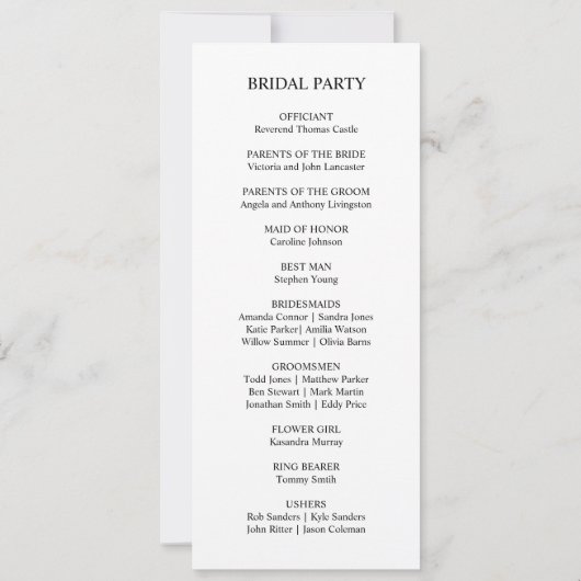 Floral Dusty Roos Mauve Navy Blue Trouwceremonie Kaart (Achterkant)