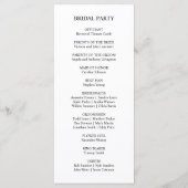 Floral Dusty Roos Mauve Navy Blue Trouwceremonie Programmakaart (Achterkant)