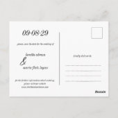 Floral Dusty Roos Sparen de datum Uitnodiging (Achterkant)