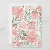 Floral Dusty Roze Groene Tuin Vrijgezellenfeest Kaart (Achterkant)