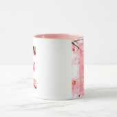 Floral E Initial Mug | Personalized Name & Traits Mok (Midden)