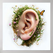 Floral Ear Wall Art Poster (Voorkant)