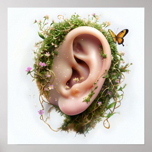 Floral Ear Wall Art Poster (Voorkant)