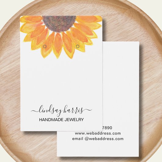 Floral Earbelt Jewelry Display Visitekaartje