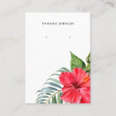 Floral Earring Display Holder Visitekaartje (Voorkant)