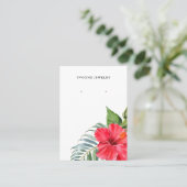 Floral Earring Display Holder Visitekaartje (Staand voorkant)