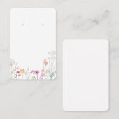  Floral Earring Display Kaarten voor DIY Punch Afsprakenkaartje (Voorkant / Achterkant)
