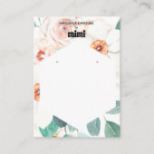 Floral Earring Display Visitekaartje (Voorkant)