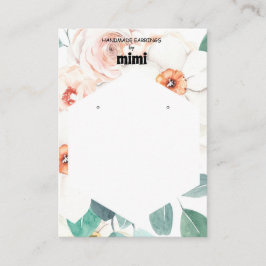 Floral Earring Display Visitekaartje