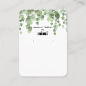 Floral Earring Display Visitekaartje (Voorkant)