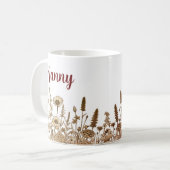 Floral Earth Tones NANNY PERSONALISEREN Design Mok (Voorkant links)