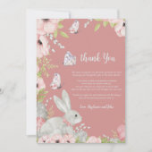 Floral Easter Baby shower Dank u kaart (Voorkant)