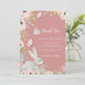 Floral Easter Baby shower Dank u kaart (Staand voorkant)