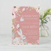 Floral Easter Baby shower Kaart (Staand voorkant)