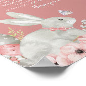 Floral Easter Baby shower Zeg geen Baby Spel Poster (Hoek)