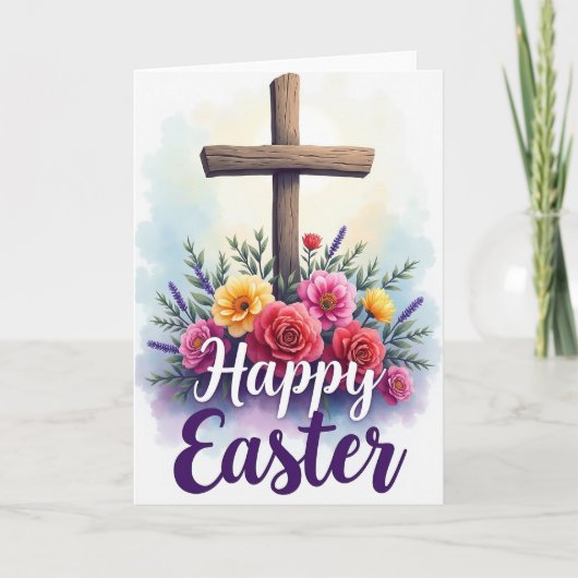 Floral Easter Blessing Card Kaart (Voorkant)