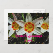 Floral Easter Blessing Feestdagenkaart (Voorkant / Achterkant)