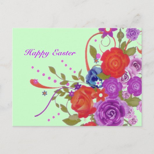 Floral Easter Briefkaart (Voorkant)