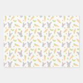 Floral Easter Bunnies Kinder Pasen Inpakpapier Vel (Voorkant)