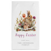 Floral Easter Bunnies Klein Cadeauzakje (Achterkant)