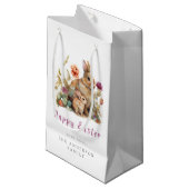 Floral Easter Bunnies Klein Cadeauzakje (Voorkant Gekanteld)