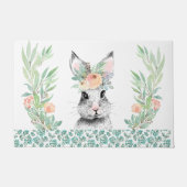 Floral Easter Bunny Deurmat (Voorkant)