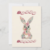Floral Easter Bunny Kaart (Voorkant)