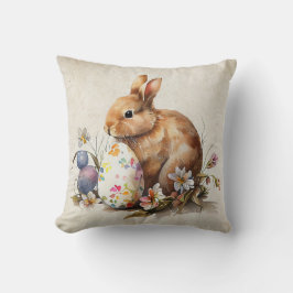  "Floral Easter Bunny" met eieren Kussen