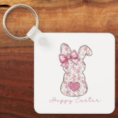 Floral Easter Bunny Sleutelhanger (Voorkant)