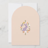 Floral Easter Bunny Somebunny is jarig Kaart (Achterkant)